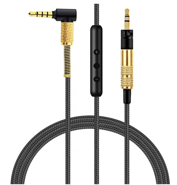 OFC Replacement Braided Aux Cable Extension Cord Wire for Sennheiser HD 4.30i 4.30G 4.40BT 4.50BTNC 400S 450BT 458BT Headphones