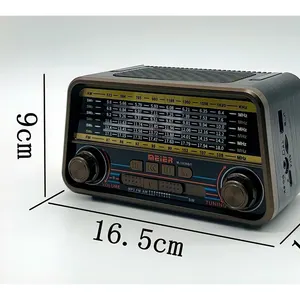 Перезаряжаемый динамик Eletree M-1939Bt в стиле ретро, многодиапазонный Sw1-6, 8 Диапазонный радиоприемник