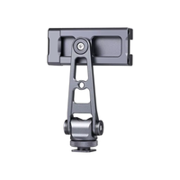 Support de téléphone portable multifonction portable en métal pour griffe porte-accessoire, avec double griffe porte-accessoire et réglage horizontal et vertical à 360°
