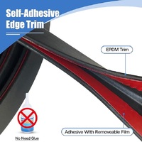 Joint d'étanchéité en caoutchouc EPDM auto-adhésif en forme de U, bande de finition en vinyle PVC pour accessoires de portes et fenêtres en verre