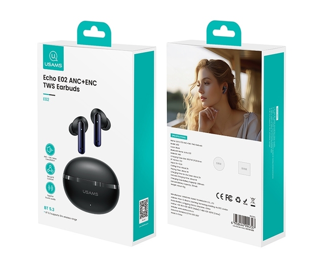 USAMS E02 2025 New Products Transparent Fashion Earbuds High Quality Mini Sports Wireless Ear Hook Headphone Earphone
