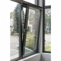 Ventanas de Aluminio Personalizadas con Doble Acristalamiento, Antirrobo, Diseño Moderno y Simple, Marco Estrecho, Ventanas Abatibles para Balcón