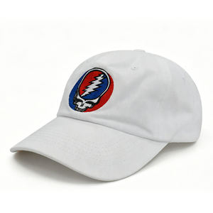 Gorra de Béisbol Vintage Lavada Estilo Dad Hat con Bordado de Calavera y Rayo de Grateful Dead, Ajustable, Sin Estructura, de Algodón - Product Image 3