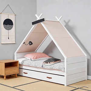 Cama de madera maciza para dormitorio infantil, cama de suelo Montessori para niños - Product Image 1