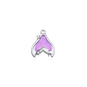 Pendentif queue de sirène Aurora féerique en alliage de zinc plaqué pour la création de bijoux DIY (boucles d'oreilles, bracelets, colliers) - Product Image 5