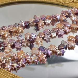 Perlas Barrocas de Agua Dulce Sueltas con Forma de Estrella de 28 Agujeros, Perlas de Colores Mezclados para Manualidades, Perlas Barrocas Naturales con Orificio Lateral - Product Image 3