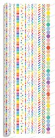 Papier d'emballage artistique recyclable coloré à motifs étoiles et cœurs 80 g/m² avec sacs cadeaux assortis et étiquettes suspendues pour anniversaire d'enfants