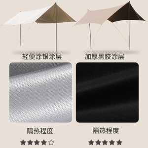 Temande Sun Shelter 3-4 Person Portable Outdoor Camping <b>Tent</b> Single Room 1500mm Waterproof Four-Season Use - Product Image 1