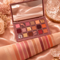 Palette de fards à paupières imperméables vegan 18 couleurs, effet mat, lumineux, métallique, brillant, haute pigmentation, marque privée OEM, vente en gros