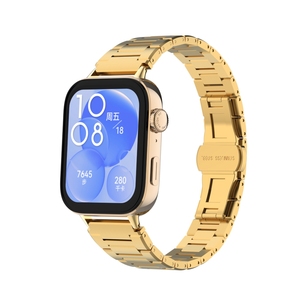 Correa de reloj personalizada con hebilla magnética deslizante de malla de acero y grano de 18 cabezas para Huawei Fit3 - Product Image 5