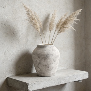 Jarrón de Cerámica Esmaltada Estilo Rústico Vintage de <span class=keywords><strong>Zara</strong></span> <span class=keywords><strong>Home</strong></span>, Jarrón de Mesa Hecho a Mano Ecológico para Arreglos Florales, Decoración del Hogar - Product Image 2