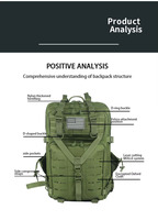 Sac à dos tactique personnalisé pour camping chasse randonnée Pack d'assaut de 3 jours Sac Molle avec ordinateur Interlayer Sac à dos tactique
