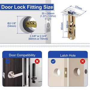 Kasman harga sumber kunci tombol pintar pengunci pintu manufaktur Tiongkok Ttlock Smartlock dengan baterai Lithium - Product Image 3