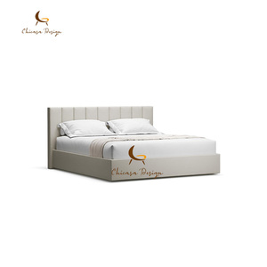 Italian Designer Leather Art Bed Modern Soft Style Light Luxury Double 1.8m for <b>Bedroom</b> Large Villa Apartment - Product Image 2