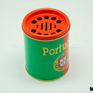 Round spice tin box