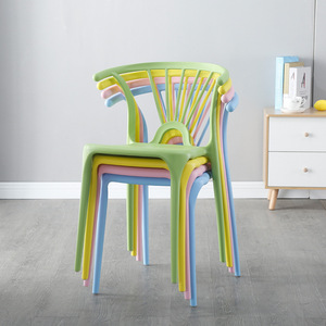 Silla de Plástico sin Brazos de Diseño Moderno Más Vendida, Respaldo Hueco, Estilo Simple e Informal para el Hogar, Oficina o <span class=keywords><strong>Apartamento</strong></span> - Product Image 5