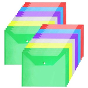 Pochette en plastique PP transparente BOYI avec fermeture à bouton-pression, étanche, pour documents format Lettre, fournitures scolaires et de bureau, modèle - Product Image 4