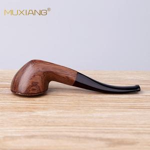 Muxiang Wooden Smoking Pipe Bent Type Rosewood 9mm Chimney Tobacco Pipe Personal Gift - Product Image 4