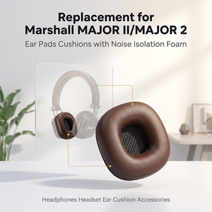 แผ่นรองหูฟัง <span class=keywords><strong>Marshall</strong></span> <span class=keywords><strong>MAJOR</strong></span> II/<span class=keywords><strong>MAJOR</strong></span> 2 แบบเปลี่ยนได้ ทำจากหนังโปรตีนและเมมโมรี่โฟม สำหรับ<span class=keywords><strong>หูฟัง</strong></span> <span class=keywords><strong>Major</strong></span> 2 - Product Image 1