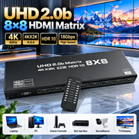 Commutateur matriciel HDMI 8x8 4K 60Hz 8 entrées 8 sorties avec télécommande IR RS232