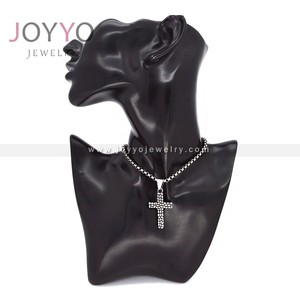 Vente en gros de fournitures de <span class=keywords><strong>fabrication</strong></span> de <span class=keywords><strong>bijoux</strong></span> collier pendentif <span class=keywords><strong>fantaisie</strong></span> routes pavées croix chrétienne collier en acier inoxydable - Product Image 5