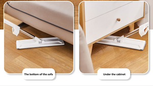 Serpillière de nettoyage des sols, serpillière plate pour usage domestique sec et humide, serpillière mains libres à double usage sec et humide - Product Image 6