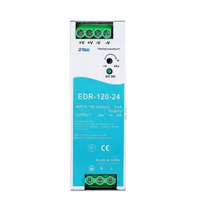 EDR-120-24 Meanwell Industrial AC/DC DIN Rail Power Supply 120W 24V 5A Industry AC/DC Converters for led light and CCTV cameras