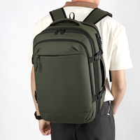 Sac à dos de randonnée unisexe grande capacité, imperméable, antivol, léger en PU, avec fermeture éclair, logo personnalisé, sac à dos pour ordinateur portable étudiant