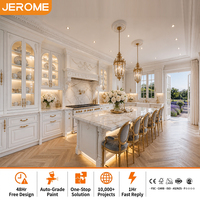 Meubles de cuisine sur mesure de style européen traditionnel, armoires de cuisine modernes de style campagnard français, armoires de cuisine blanches avec îlot