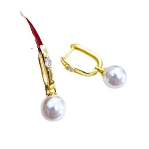 Women's DIY S925 Silver Pearl Accessory Simple <b>Drop</b> <b>Earrings</b> with Empty Stand Elegant <b>Fashion</b> Jewelry - Product Image 5