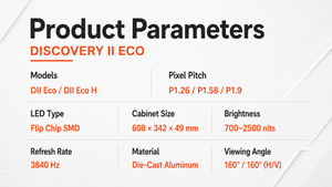 Écran LED Transtech P1.26/P1.58/P1.9 700CD Haute luminosité 4K HDR10+ Flip Chip <span class=keywords><strong>CMD</strong></span> Économie d'énergie de <span class=keywords><strong>40</strong></span>% Garantie 1 an - Product Image 6