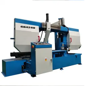 Factory direct sales GB4240 horizontal metal cutting band saw machine Gb4240 double column band saw machine