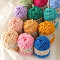 Fil chenille 100 % polyester, super doux, lavable en machine, 3 mm, 50 g, pelote de 100 mètres, vente en gros