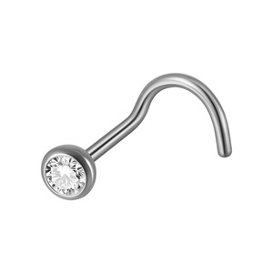 <span class=keywords><strong>Piercing</strong></span> de Nariz de <span class=keywords><strong>Titanio</strong></span> F136 G23, Estilo Barra Simple de 5 Formas, Joyería de Moda para el Cuerpo, Regalo de Boda - Product Image 1