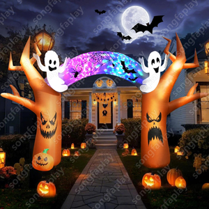 Décorations gonflables d'Halloween pour l'extérieur avec lumières LED, décoration <span class=keywords><strong>gonflable</strong></span> de fantôme et de citrouille, décorations gonflables commerciales pour Halloween - Product Image 3