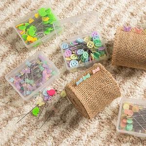 RTS 100 pièces boutons en plastique de couleurs assorties broche à tête <span class=keywords><strong>plate</strong></span> - Product Image 6