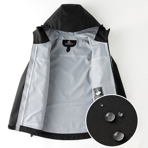 Manteaux coupe-vent pour hommes et femmes vestes en tissu <span class=keywords><strong>3</strong></span> <span class=keywords><strong>couches</strong></span> en polyester en gros <span class=keywords><strong>veste</strong></span> de trekking en plein air respirante avec capuche - Product Image 6