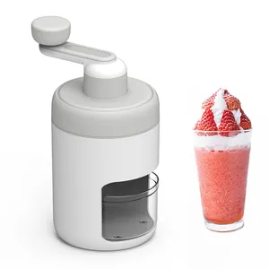 Máquina trituradora de hielo Manual con manivela para el hogar, para Cono de nieve o granizado, sin BPA, con bandejas para tacos de hielo