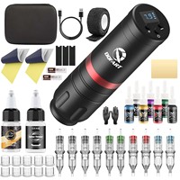 Kit de stylo à tatouer sans fil DQFART T1 (Modèle WTK-127) – Machine à tatouer pour débutants avec écran LED – Best-seller transfrontalier