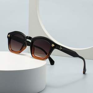 Lunettes de soleil rondes rétro personnalisées avec logo, petite monture, protection UV400, rivets, polygone, pour hommes et femmes - Product Image 3