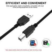 Cable de Transferencia de Datos USB 2.0 Tipo A Macho a Tipo B Macho, Blindado y Chapado en Níquel, de Xput, en Varias Longitudes de 1 a 10 Metros, para Impresora y Escáner