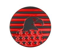 Badge de calandre de voiture en métal chromé personnalisé avec drapeau américain, emblème 3D pour la décoration de la calandre avant de la voiture