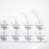 Étiquettes multicouches pliables imperméables 3/4 page, autocollants circulaires en vinyle adhésifs, livret autocollant double face pour bouteilles cosmétiques