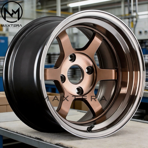 Maxtera ล้อรถโดยสารสไตล์ vPro <span class=keywords><strong>TE37</strong></span>ขึ้นรูปเองสำหรับ BMW Porsche VW Civic 370Z GT-R Supra Camaro Corvette ขอบล้ออัลลอย - Product Image 1