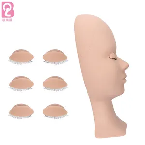 Beiqili jolies têtes de mannequin en silicone pour extension de cils, maquillage et extension de cils, tête de visage de poupée de cosmétologie pour la pratique