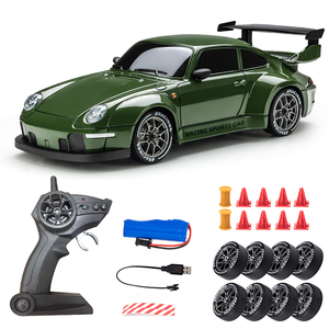 NUEVO Auto de Carreras a Control Remoto <span class=keywords><strong>RC</strong></span> <span class=keywords><strong>Drift</strong></span> Escala 1/24 de 4 Canales con Cable USB, Juguete Deportivo con Luces de Chispas para Niños - Product Image 4