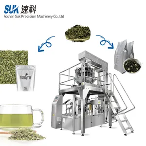 Machine d'emballage de thé à pesée automatique Machine d'emballage de granules de sac d'herbes fraîches de lentilles