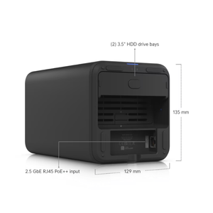 UNAS 2 UniFi 2-Bay Network Attached Storage พร้อม WEP และ QoS-สีดำ (UNAS-2-B) และสีขาว (UNAS-2-W) แบบดูอัลแบนด์ - Product Image 5