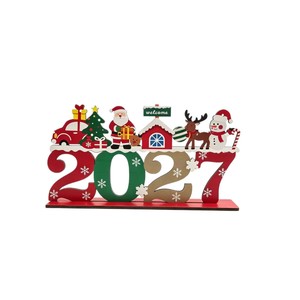 Ornement de Noël en bois de pin motif flocon de neige et renne, design simple pour le Nouvel An, petits accessoires de bricolage de Noël, vente en gros - Product Image 4