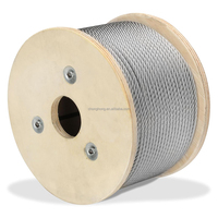 Câble métallique en acier inoxydable AISI304 AISI316 SUS304 SUS316 1x7, diamètres 1.5mm 2mm 3mm 4mm, prix de gros